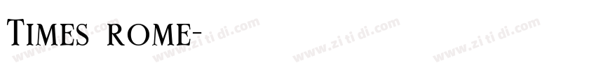 Times rome字体转换